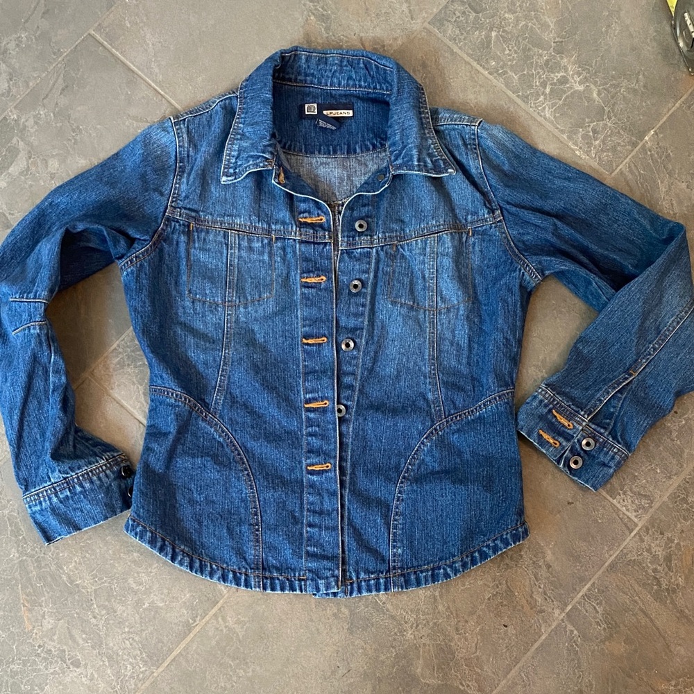 LP Jeans( Louis Philippe) Women’s Denim Jean Jacket Vtg sz 12